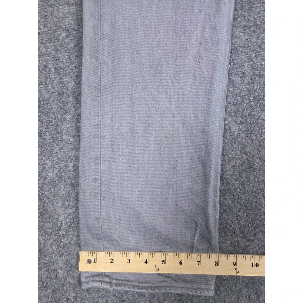 Levi's 501 Original Fit Jeans Mens W32 L32 Grey Straight Leg Button Fly Denim